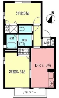 エクレールB【2階】の間取り