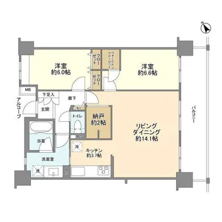 ザ・フロント湘南藤沢【3階】の間取り