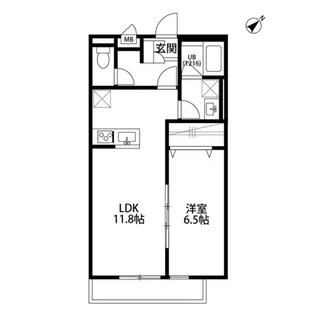 デュラカーサルシア 川和Ⅰ【1階】の間取り