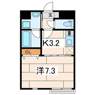 グレイス多摩川壱番館【1階】の間取り