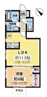 クレール東林間【1階】の間取り