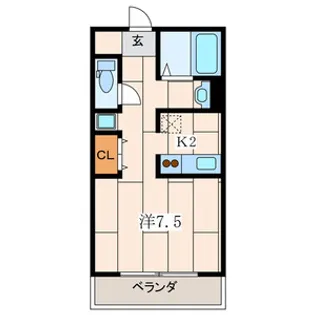 ビラ堀ノ内【1階】の間取り