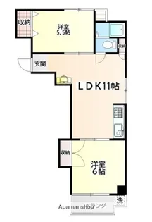 タカノフラット【5階】の間取り