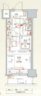 クレヴィスタ横浜新子安【8階】の間取り