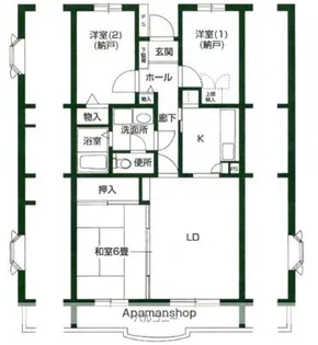 宮の杜パーク【3階】の間取り
