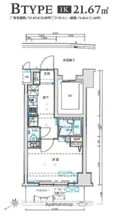 バージュアル横濱鶴見【4階】の間取り