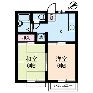 グレースコートA棟【1階】の間取り