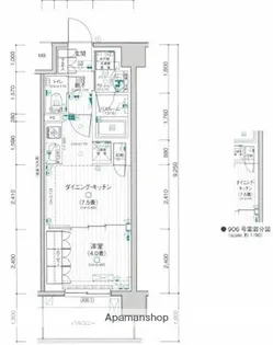 デュオステージ横濱天王町【3階】の間取り