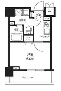 メインステージ横濱ポートサイド【4階】の間取り