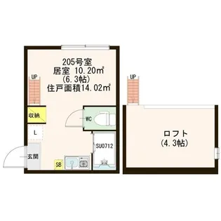 ハートコート東白楽【2階】の間取り