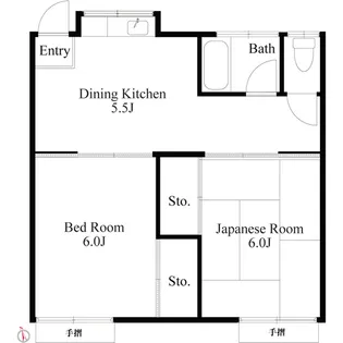 エコルステーションガーデンB【2階】の間取り