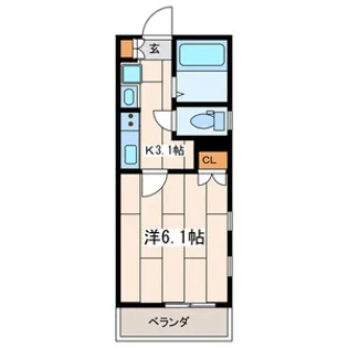 GLメゾン横浜【1階】の間取り
