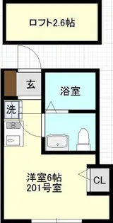 プランドール三ツ沢【1階】の間取り