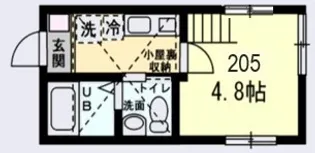ベイルーム東白楽【2階】の間取り