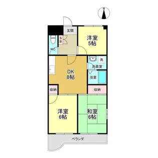 ロイヤルフラット野毛山弐番館【4階】の間取り