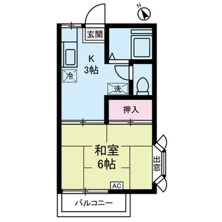 美登利ハイツ【2階】の間取り