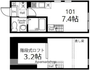 ハーミットクラブハウス南太田Ⅲ【1階】の間取り