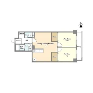 コスモリード武蔵中原【303号室】の間取り
