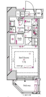 ラフィスタ伊勢佐木長者町駅前ウエスト【7階】の間取り