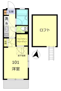 コートドール汐入【1階】の間取り