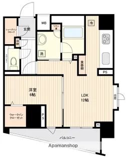 イニシアイオ横濱関内【8階】の間取り