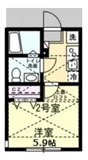 ベイルーム滝頭【1階】の間取り