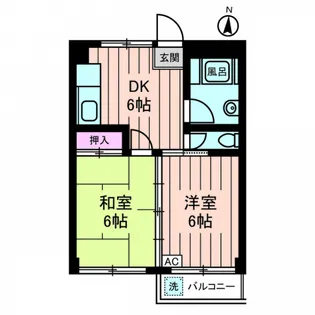 コーポ四季【2階】の間取り
