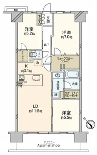 サンクレイドル伊勢原レジデンスBLOOMCOURT(サンクレ【13階】の間取り