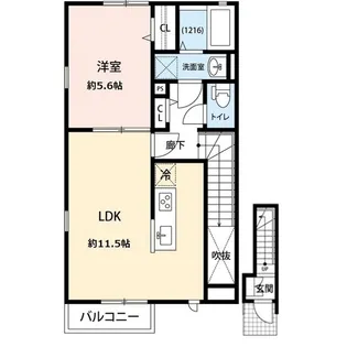 アムール アンバー【2階】の間取り