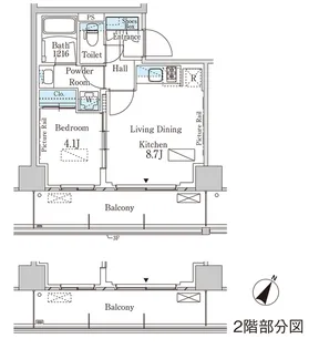 パークアクシス横濱大通り公園【10階】の間取り