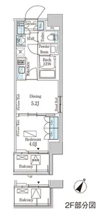 パークアクシス横濱大通り公園【4階】の間取り