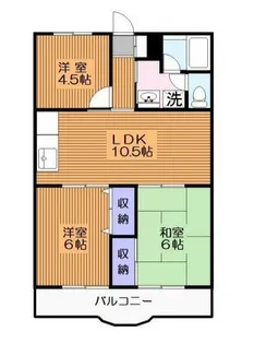 ルミエール屏風ヶ浦【2階】の間取り