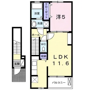 カサベルテ・ホオノキ【2階】の間取り
