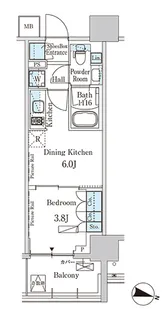 パークアクシス横濱高島町【4階】の間取り