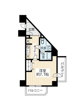 スカイコート武蔵新田Ⅱ【5階】の間取り