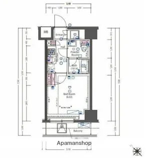 ラヴェニール横浜蒔田【7階】の間取り