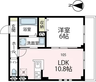 ル・セードル【105号室号室】の間取り