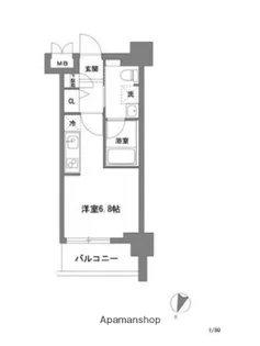 TLRレジデンス川崎大師【8階】の間取り