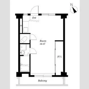 北茅ヶ崎アパートメント6号棟【1階】の間取り