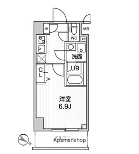 ALTERNA横濱阪東橋【11階】の間取り