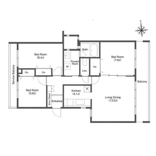 コンフォリア鷺沼三丁目【3階】の間取り