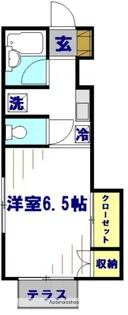 アドラブール多摩境【1階】の間取り