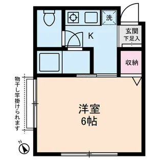 ヴィンテージ日ノ出町【2階】の間取り