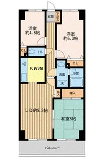 ガーデンシティ金沢文庫【7階】の間取り