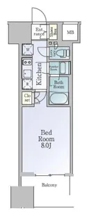 ルフォンブランシェ品川南大井【15階】の間取り
