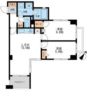 CASSIA横濱ガーデン山【0315号室】の間取り