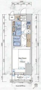 エステムプラザ横濱関内【4階】の間取り