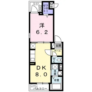 ホワイト ウェル湘南Ⅱ【3階】の間取り
