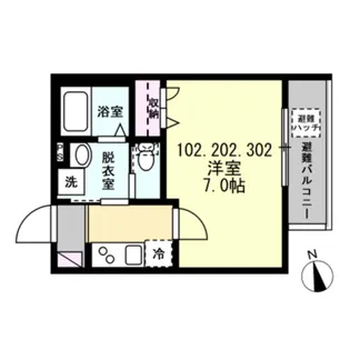 ベイルーム横須賀衣笠フロント【2階】の間取り