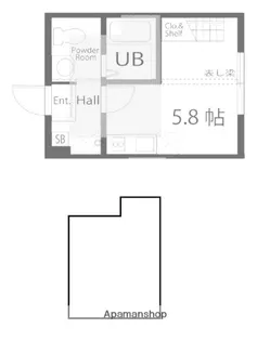 ハーミットクラブハウス京急弘明寺ⅢA号棟【1階】の間取り